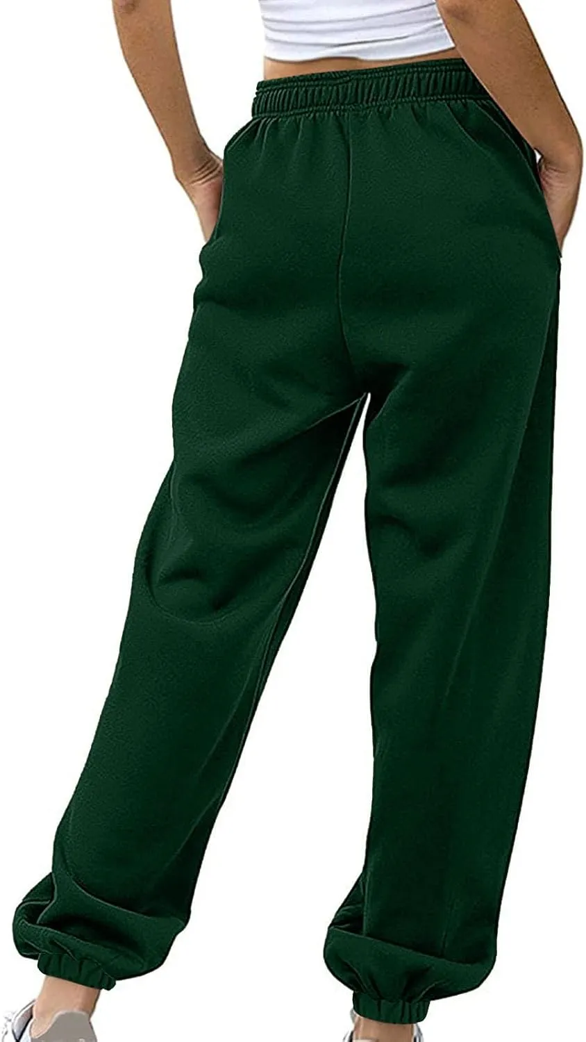 High Waist Sweatpants for Women with Pocket Jogging Pants Comfy Workout Joggers Outdoor Activities Lounge Trousers