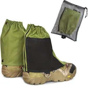 Hiking Short Canvas Snow Cover,Ankle Gaiters for Trip, Waterproof Boot Snake Legging Gaiters Warmer Outdoor Camping Trekking Climbing Hunting