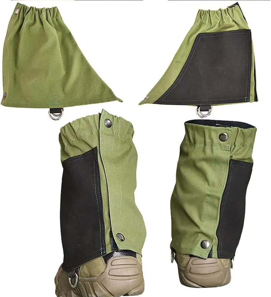 Hiking Short Canvas Snow Cover,Ankle Gaiters for Trip, Waterproof Boot Snake Legging Gaiters Warmer Outdoor Camping Trekking Climbing Hunting
