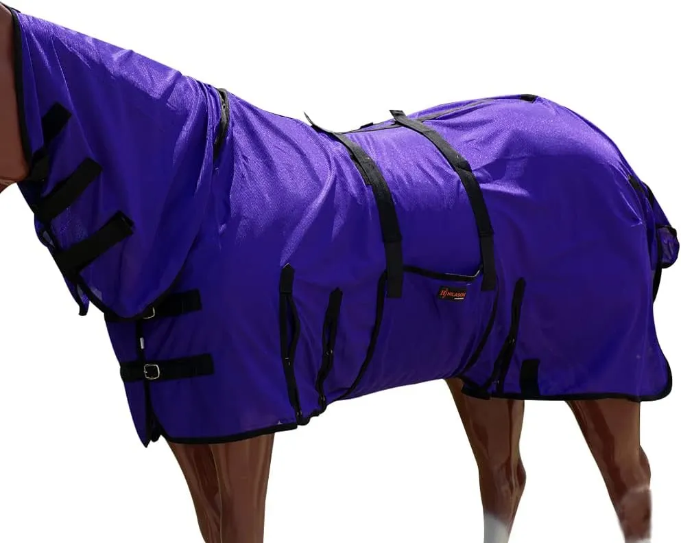 HILASON Horse Fly Sheet - Summer Spring UV Protection Mesh Bug Mosquito FlySheet for Horses | Mosquito Horse Fly-Sheet