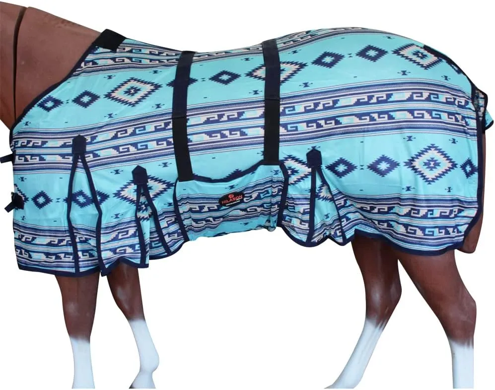 HILASON Horse Fly Sheet - Summer Spring UV Protection Mesh Bug Mosquito FlySheet for Horses | Mosquito Horse Fly-Sheet