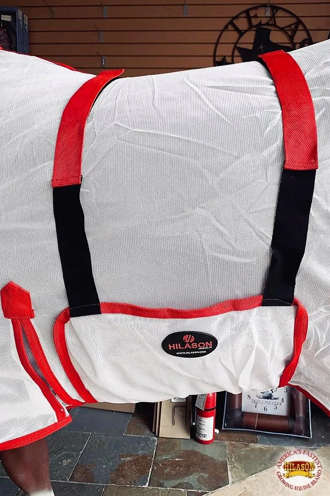 HILASON Horse Fly Sheet - Summer Spring UV Protection Mesh Bug Mosquito FlySheet for Horses | Mosquito Horse Fly-Sheet