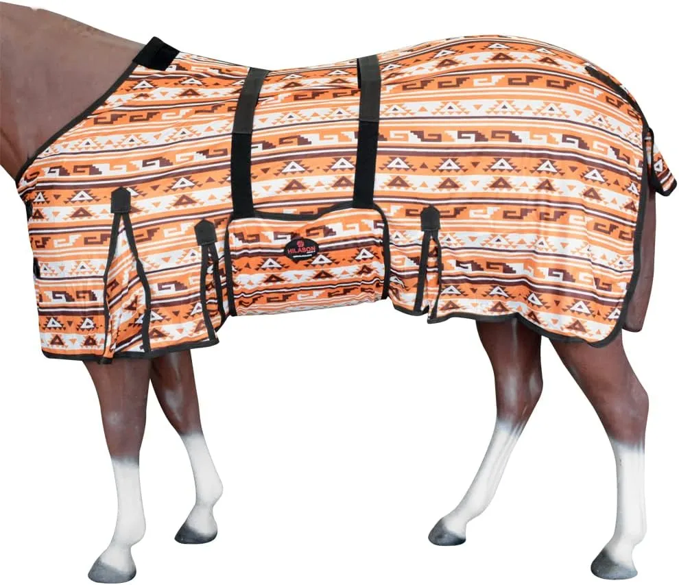 HILASON Horse Fly Sheet - Summer Spring UV Protection Mesh Bug Mosquito FlySheet for Horses | Mosquito Horse Fly-Sheet