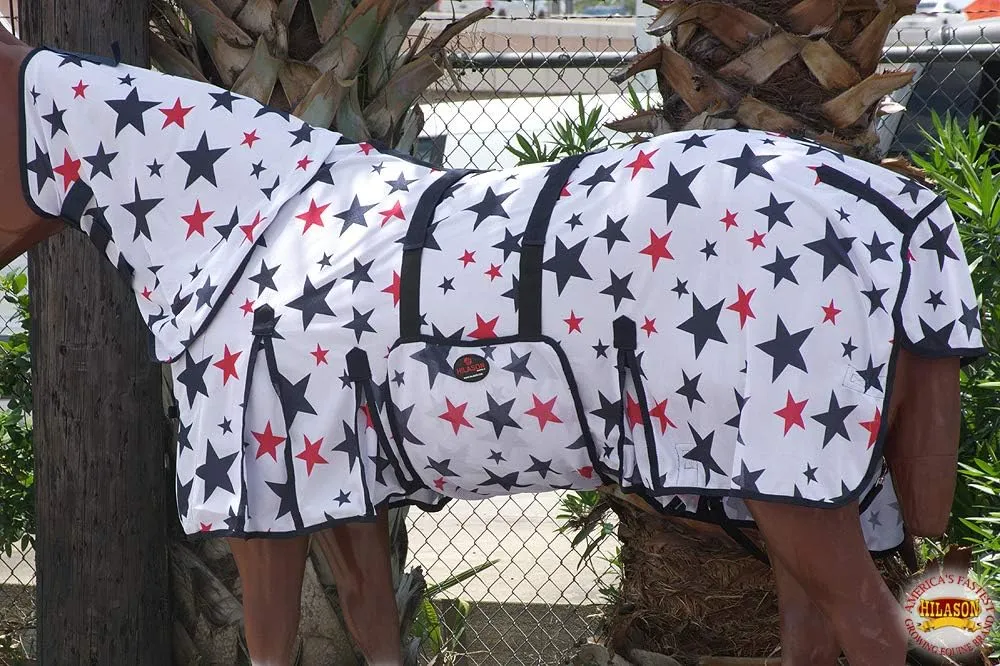 HILASON Horse Fly Sheet - Summer Spring UV Protection Mesh Bug Mosquito FlySheet for Horses | Mosquito Horse Fly-Sheet