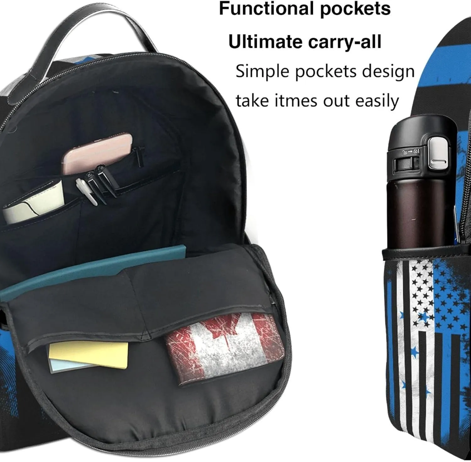 Honduran American Flag Casual Backpacks Laptop Backpack Carry-on Daypack Sports Travel Rucksack Lightweight Working Bag for Outdoor Hiking Cycling Walking