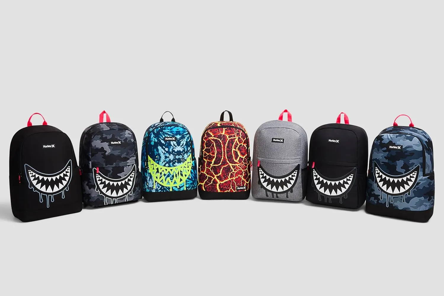 Hurley Men's Graphic Backpack, Black/Black, One Size