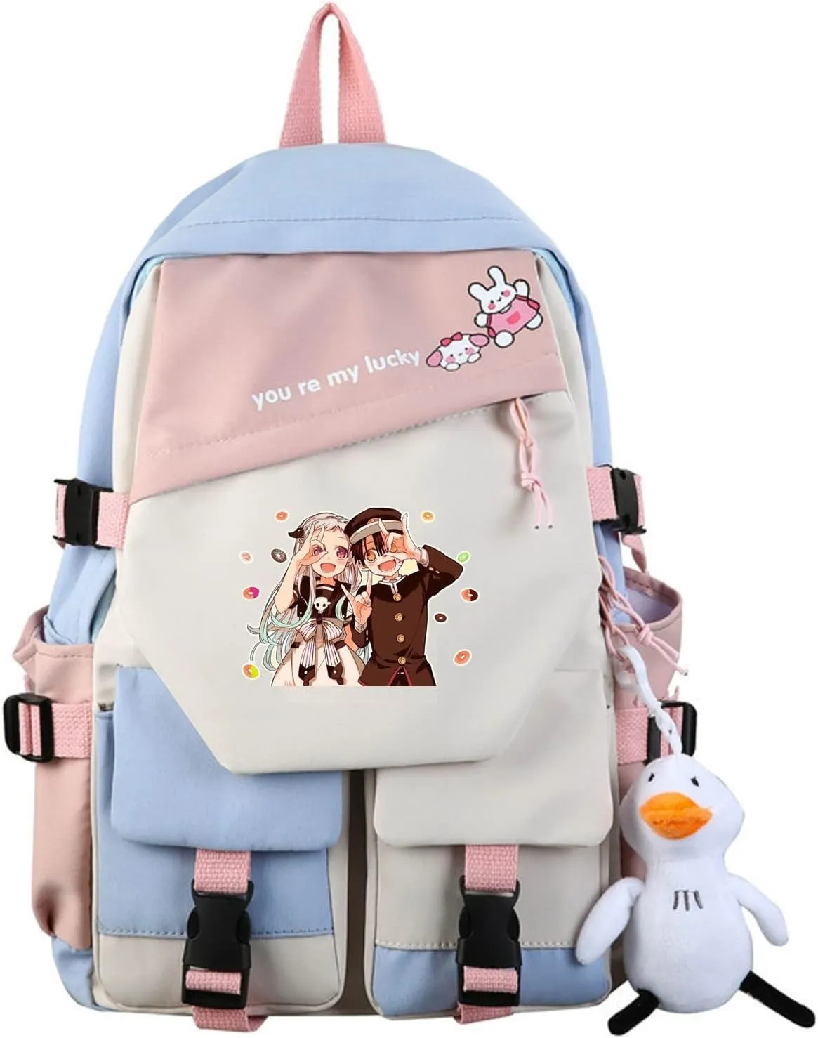 ISaikoy Anime Toilet-bound Hanako-kun Backpack Bookbag Shoulder School Bag Daypack Laptop Bag 1