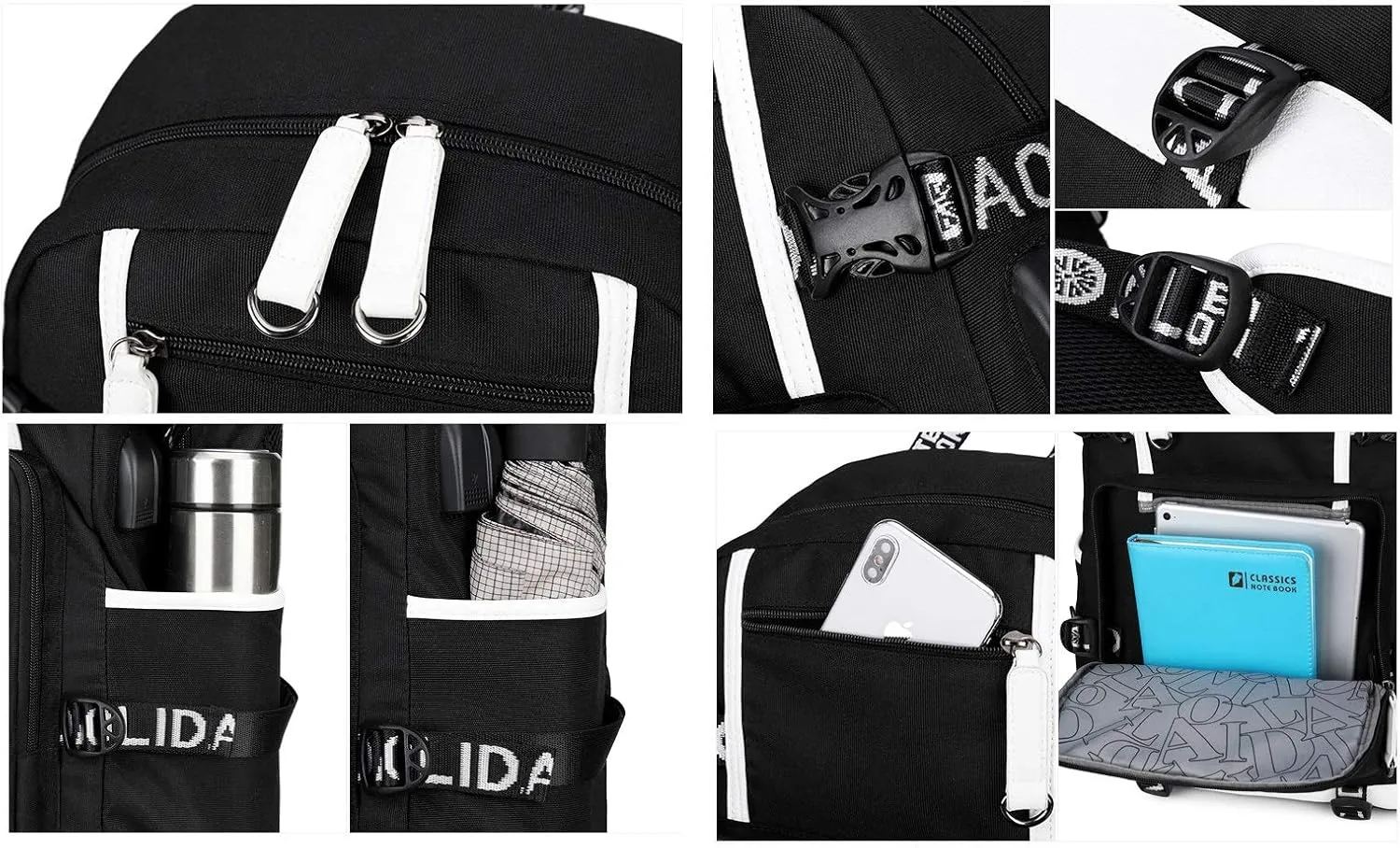 ISaikoy Game Zenless Zone Zero Backpack Daypack Bookbag Laptop Bag School Bag with USB Port 1