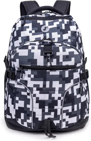 J World New York Atom Multi-Compartment Laptop Backpack, Camo, 18.5 X 13 X 7.5 (H X W X D)