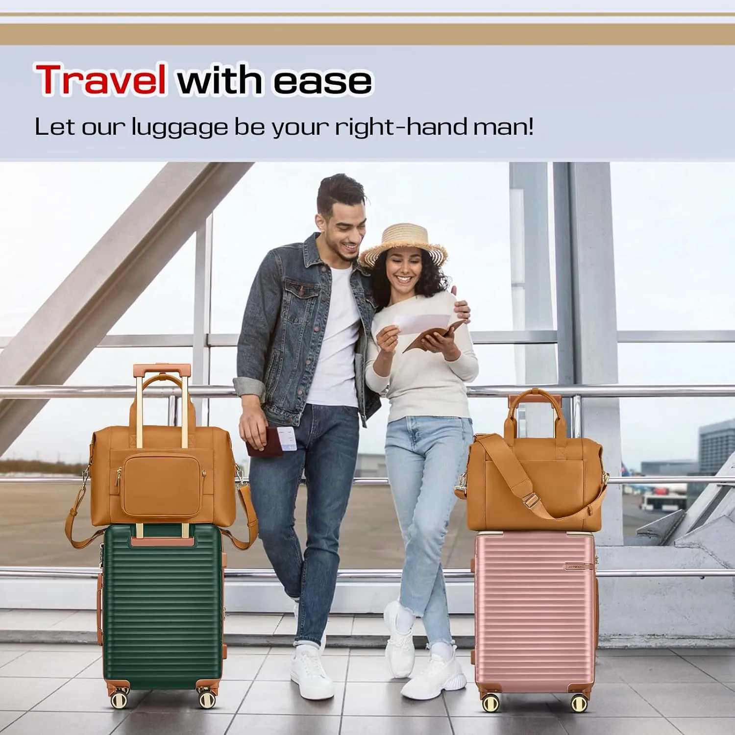 Joyway Carry on Luggage Sets, Expandable Hard Shell Carry-on Suitcase with Spinner Wheels, Lightweight Travel Luggage with TSA Lock
