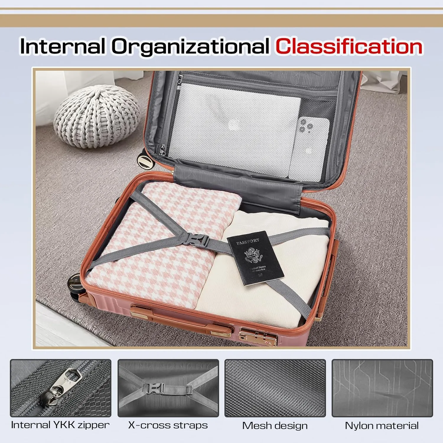 Joyway Carry on Luggage Sets, Expandable Hard Shell Carry-on Suitcase with Spinner Wheels, Lightweight Travel Luggage with TSA Lock