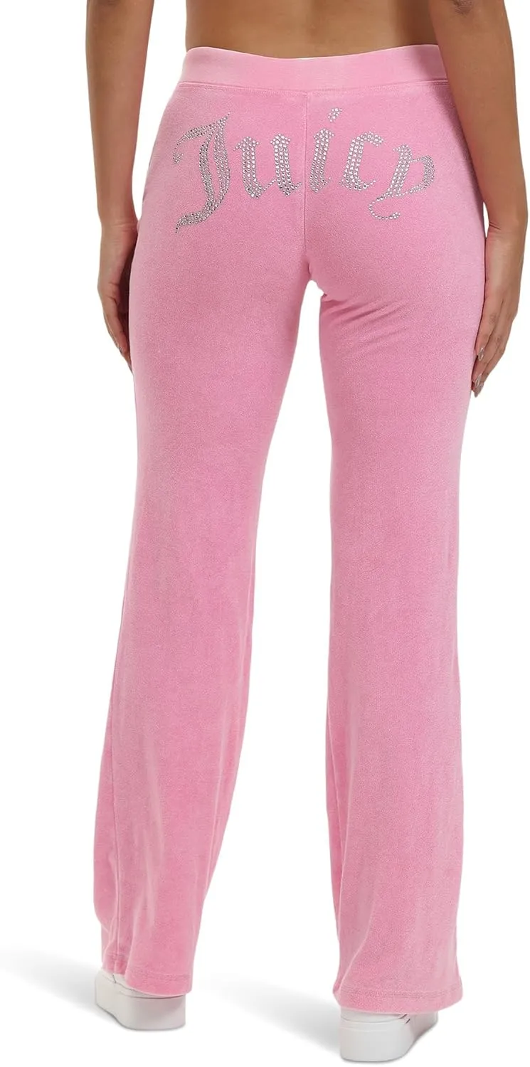 Juicy Couture Women's Garment Dyed Heritage Wide Leg Track Pant
