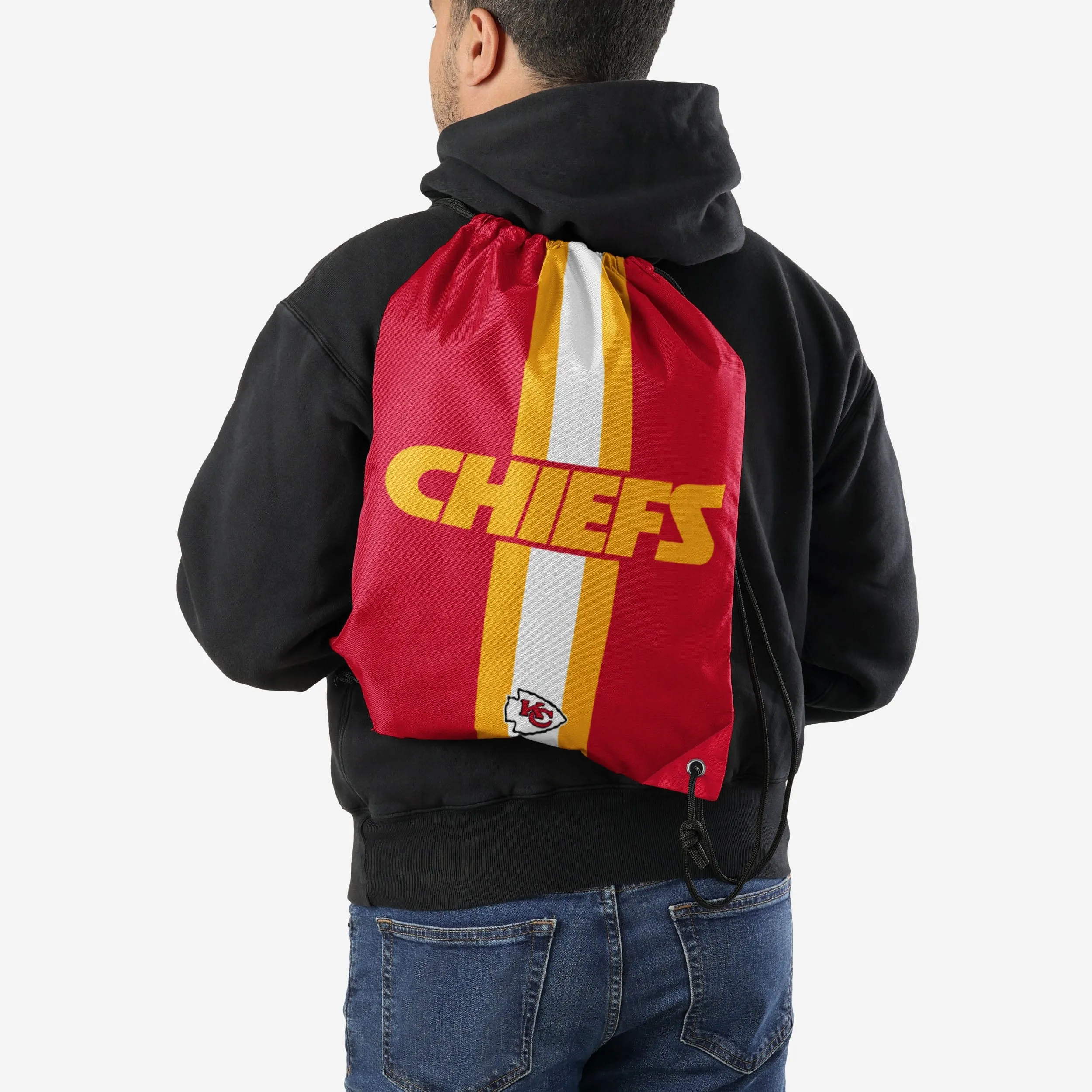 Kansas City Chiefs Team Stripe Wordmark Drawstring Backpack