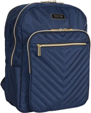 Kenneth Cole REACTION Women's Chelsea Chevron 15" Laptop and Tablet Backpack, Navy
