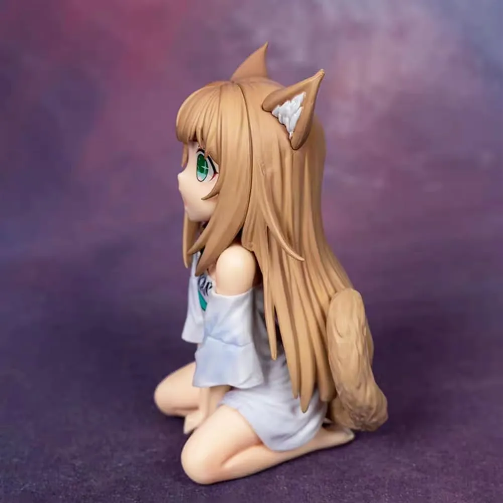 Kinako Anime Figure 11cm Cartoon Girl Kinako Kneeling PVC Action Figure Statue Collectible Model Desktop Ornaments