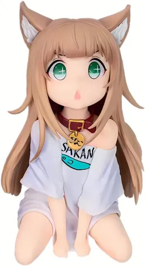 Kinako Anime Figure 11cm Cartoon Girl Kinako Kneeling PVC Action Figure Statue Collectible Model Desktop Ornaments