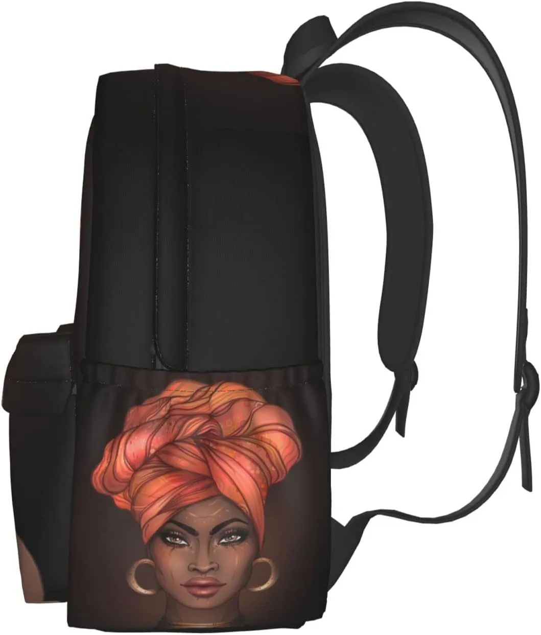 KiuLoam 17 Inch Backpack Elegant African Women Laptop Backpack Shoulder Bag School Bookbag Casual Daypack