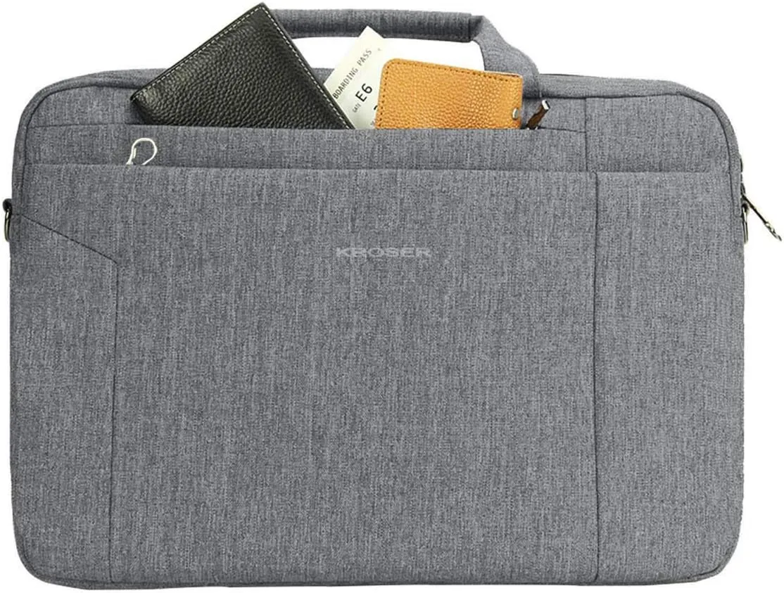 KROSER Laptop Bag 15.6 Inch Briefcase Shoulder Bag Water Repellent Laptop Bag Bussiness Carrying Handbag