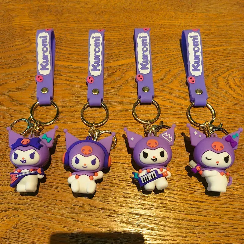 Kuromi's Musical Mischief Keychain