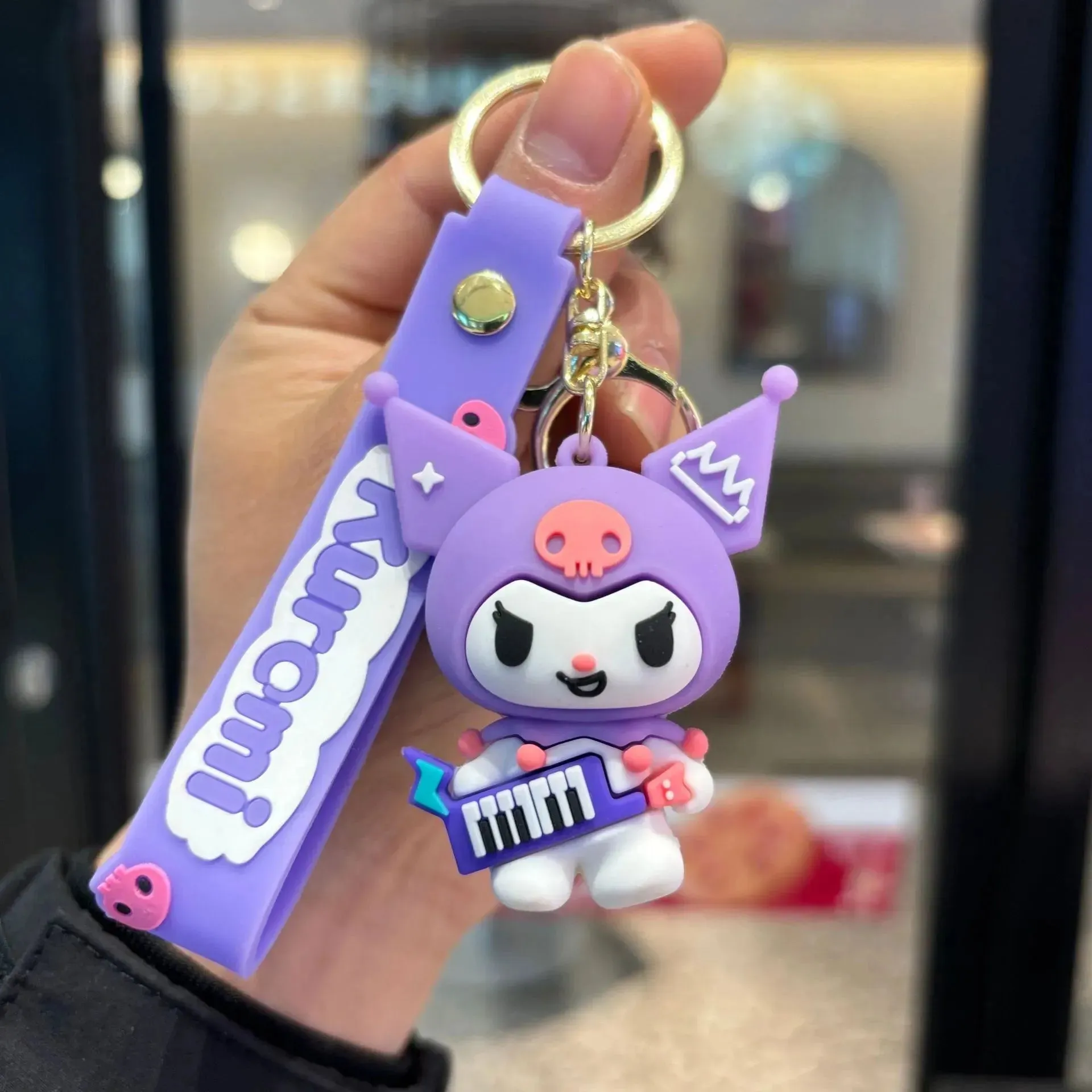 Kuromi's Musical Mischief Keychain