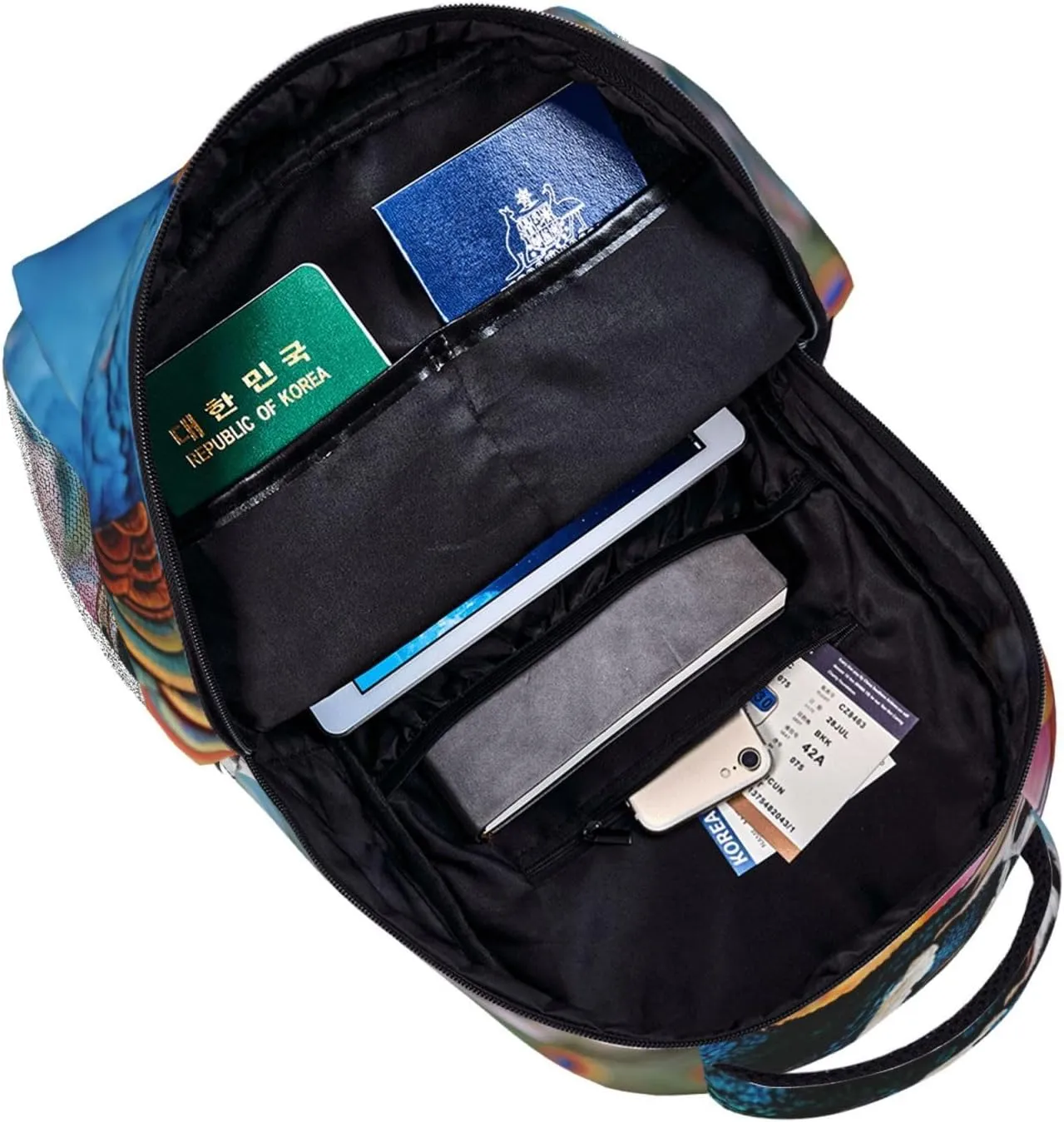 Laptop Backpack for Men Women Lightweight Travel Backpack Bird Peacock Daypack Laptop Bag for Travel