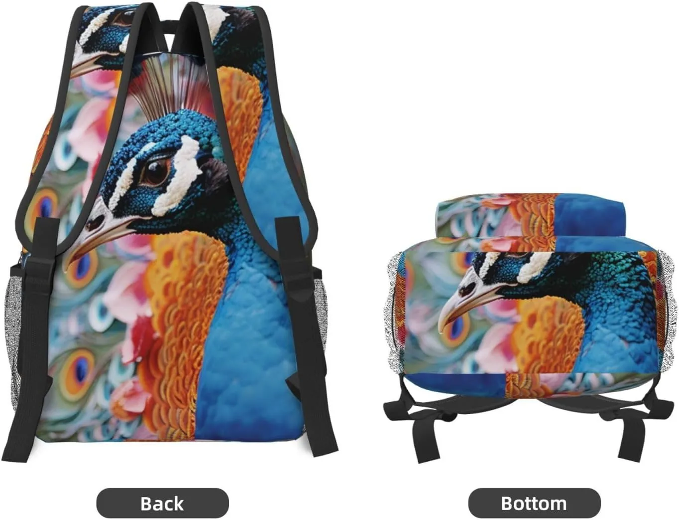 Laptop Backpack for Men Women Lightweight Travel Backpack Bird Peacock Daypack Laptop Bag for Travel