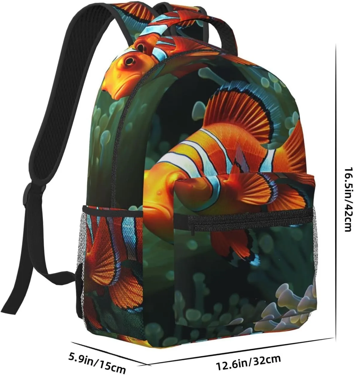 Laptop Backpack for Men Women Lightweight Travel Backpack Fish background Daypack Laptop Bag for Travel