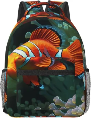 Laptop Backpack for Men Women Lightweight Travel Backpack Fish background Daypack Laptop Bag for Travel