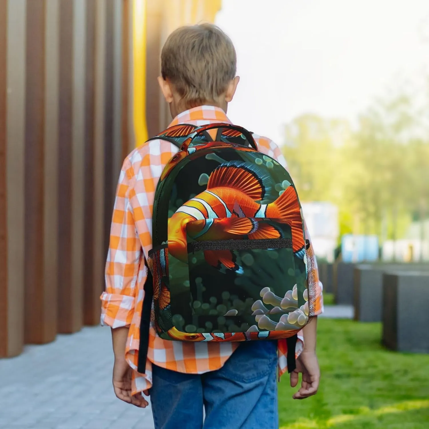 Laptop Backpack for Men Women Lightweight Travel Backpack Fish background Daypack Laptop Bag for Travel