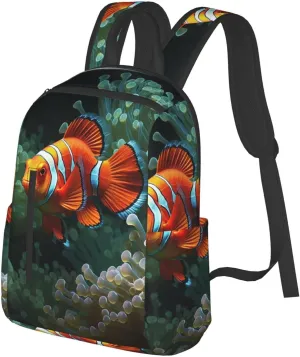 Laptop Backpack Lightweight Backpack for Men Women Daypack Fish background Laptop Bag Casual Backpack for Travel