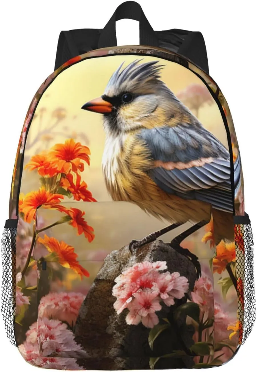 Laptop Backpack Lightweight Backpack for Men Women Daypack Sparrow Birds Sing Laptop Bag Casual Backpack for Travel