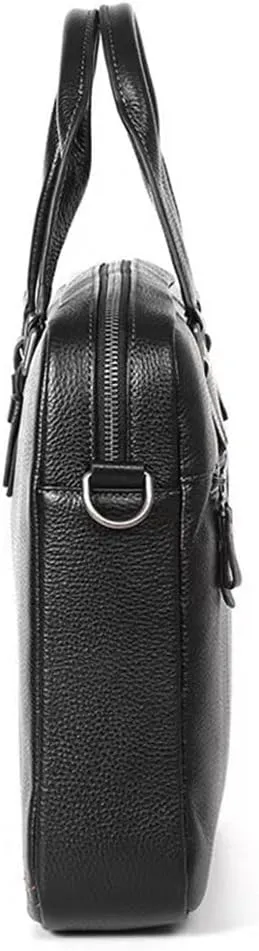 Layer Cowhide Leather Handbag Men's Leather Briefcase Business Computer Bag Crossbody Bag