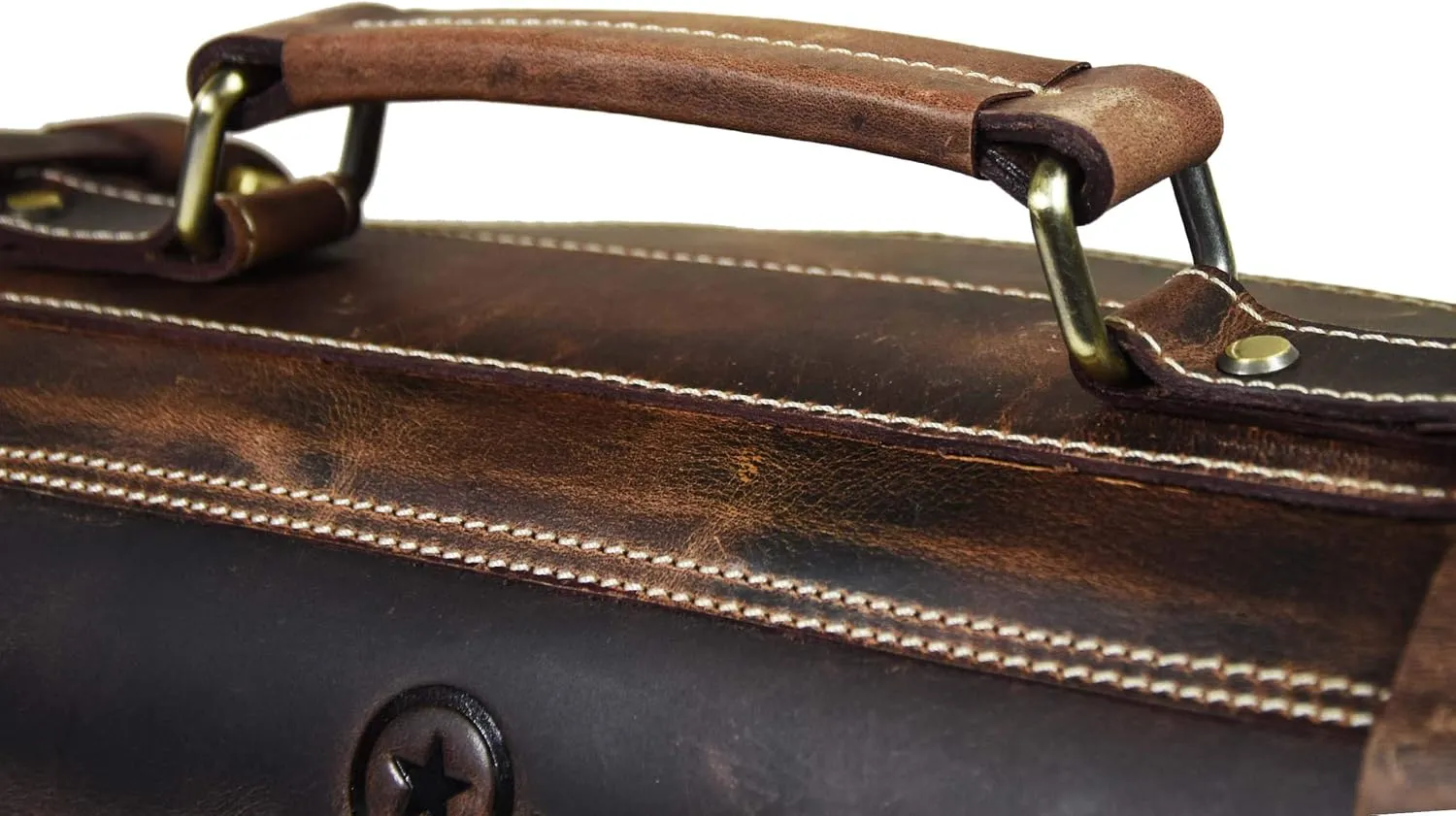 Leather Knife Roll Storage Bag, Elastic and Expandable 10 Pockets, Adjustable/Detachable Shoulder Strap, Travel-Friendly Chef Knife Case
