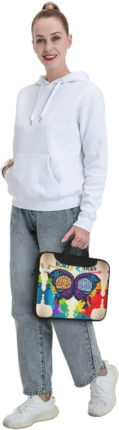 Left and Right Brain Advantage Print Laptop Case and Computer Bag - Versatile Laptop Bag for Men Laptop Shoulder Bag