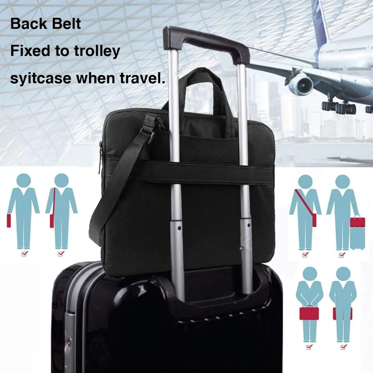 Left and Right Brain Advantage Print Laptop Case and Computer Bag - Versatile Laptop Bag for Men Laptop Shoulder Bag