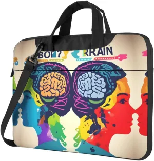 Left and Right Brain Advantage Print Laptop Case and Computer Bag - Versatile Laptop Bag for Men Laptop Shoulder Bag