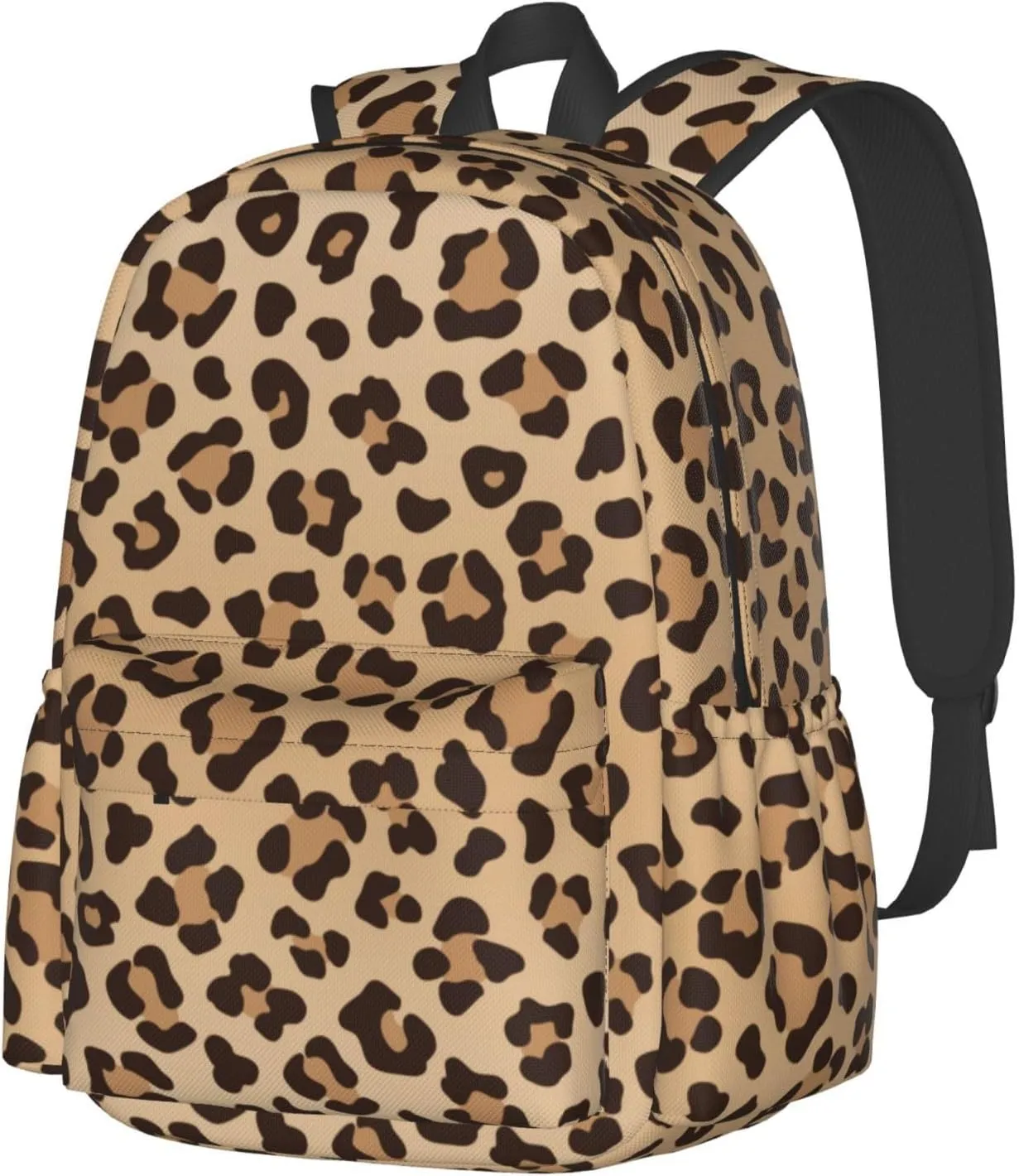 Leopard Print Laptop Backpack For Men Women, Lightweight Daypack Cheetah Animal Skin Bookbag For Daily Commutes Business Travel Hiking