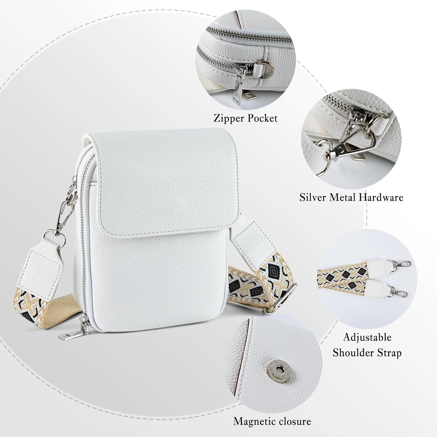 letech  Leather Small Cell Phone Crossbody Bag Purses for Women Cross Body, Travel Bags Gifts