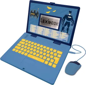 Lexibook JC598BATi1 Mouse Batman Educational and Bilingual Laptop French/English-Toy with 124 Activities to Learn Mathematics, Dactylography, Logic, Clock, Play Games and Music, Black, Grey, M