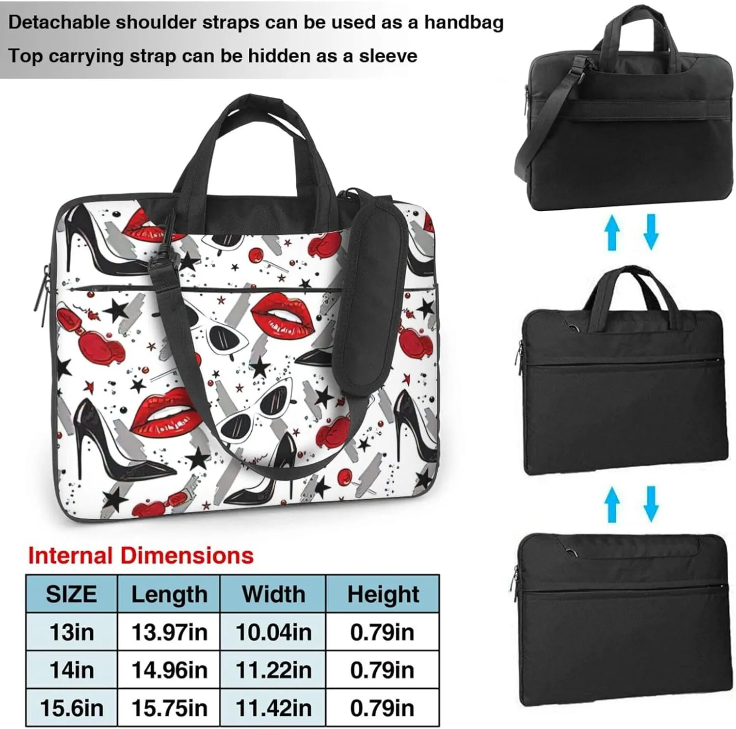 Lips high heels Print Practical Laptop Case Laptop Bag - Stylish Messenger Bag & Laptop Shoulder Bag