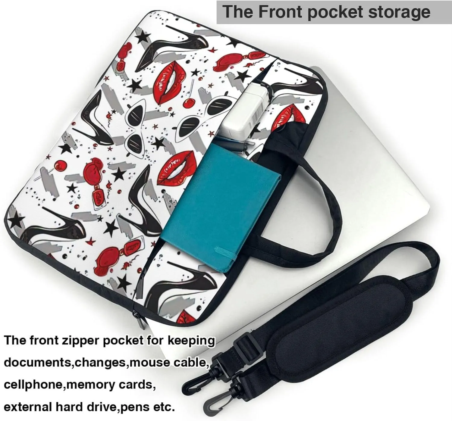 Lips high heels Print Practical Laptop Case Laptop Bag - Stylish Messenger Bag & Laptop Shoulder Bag