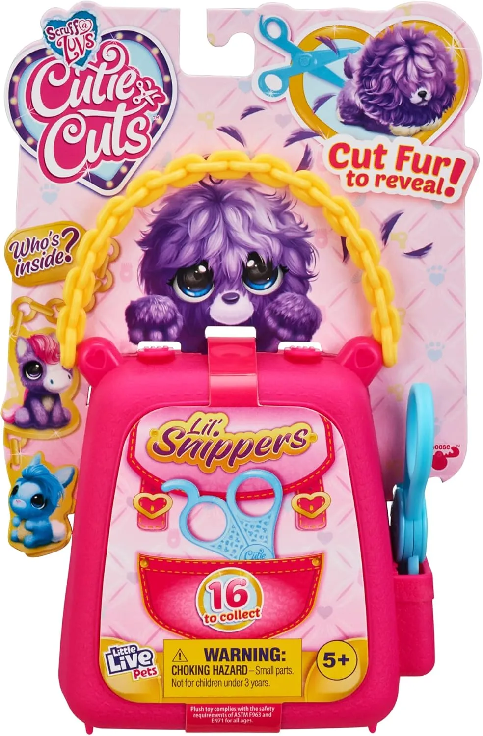 Little Live Scruff-A-Luvs Pets | Scruff-a-Luvs | Cutie Cuts Lil Snippers | Cut Fur, Reveal, Groom & Love Plush Rescue pet