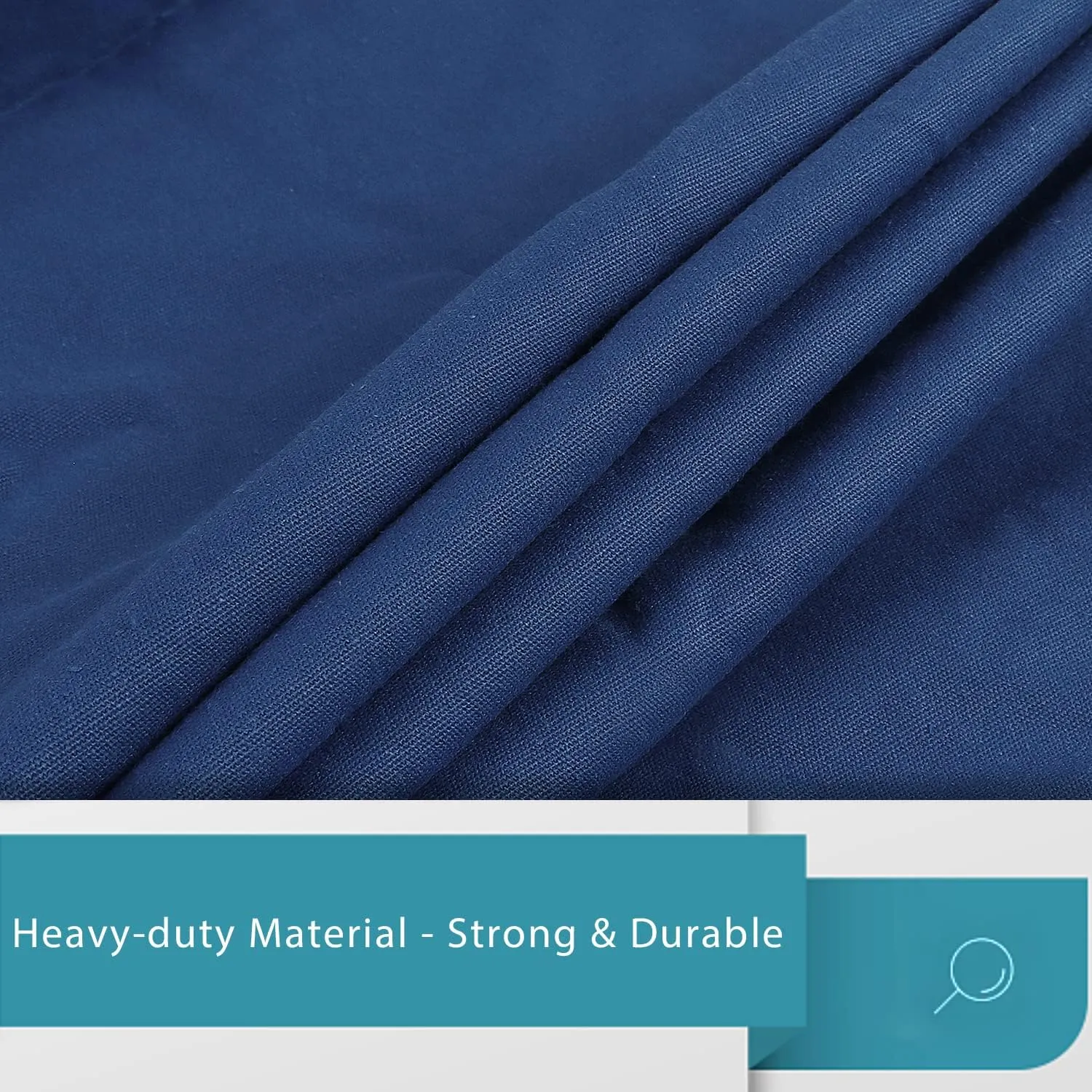 LOLOMLO Extra Large Canvas Laundry Bags with Handles & Drawstring Closure, Heavy Duty Tears Resistant Clothes Storage Travel Bags,25.5"x34",Navy Blue