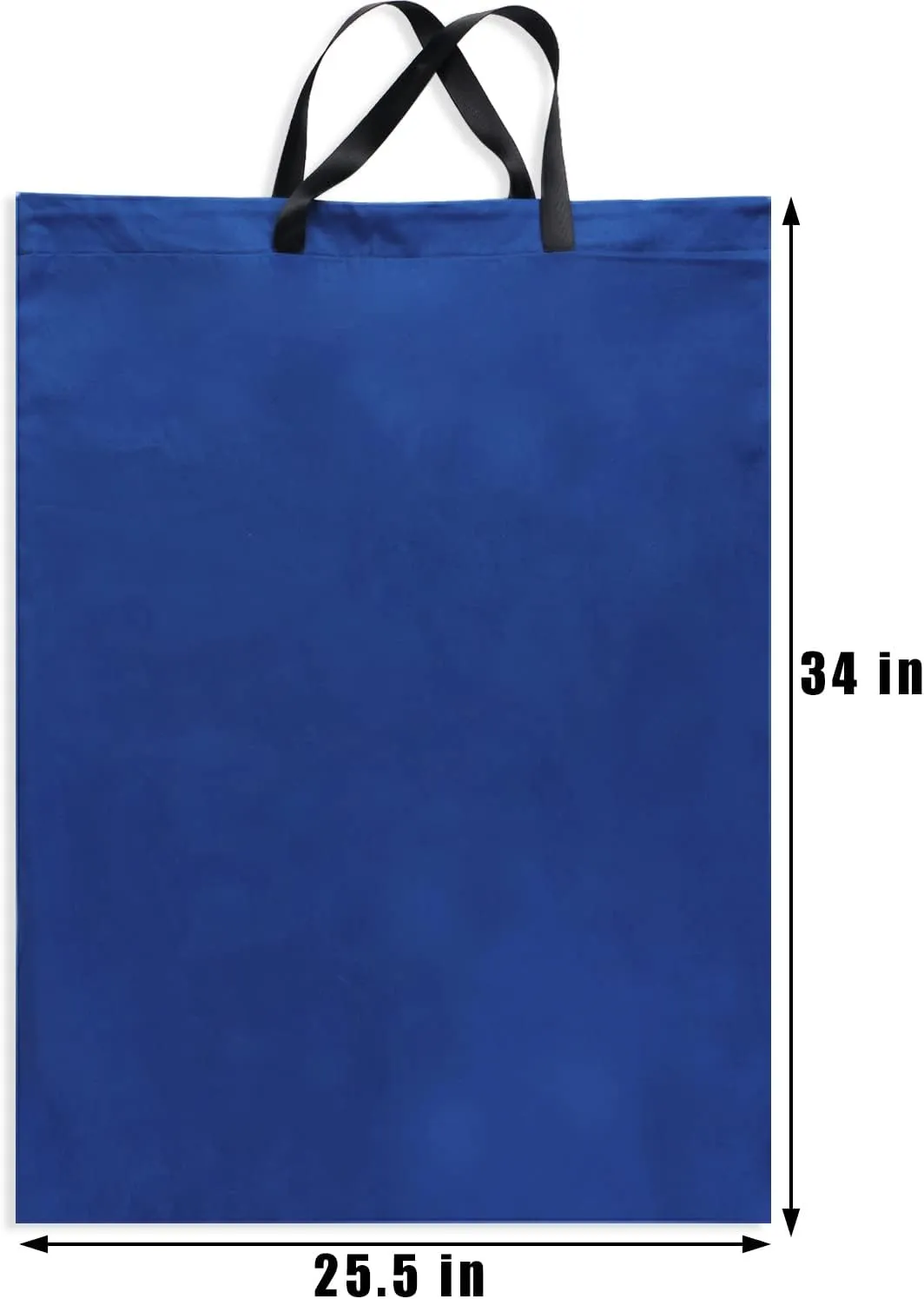 LOLOMLO Extra Large Canvas Laundry Bags with Handles & Drawstring Closure, Heavy Duty Tears Resistant Clothes Storage Travel Bags,25.5"x34",Navy Blue