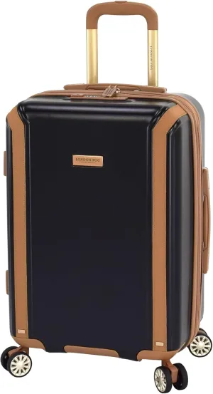 London Fog Regent Black 20" Expandable Spinner Carry
