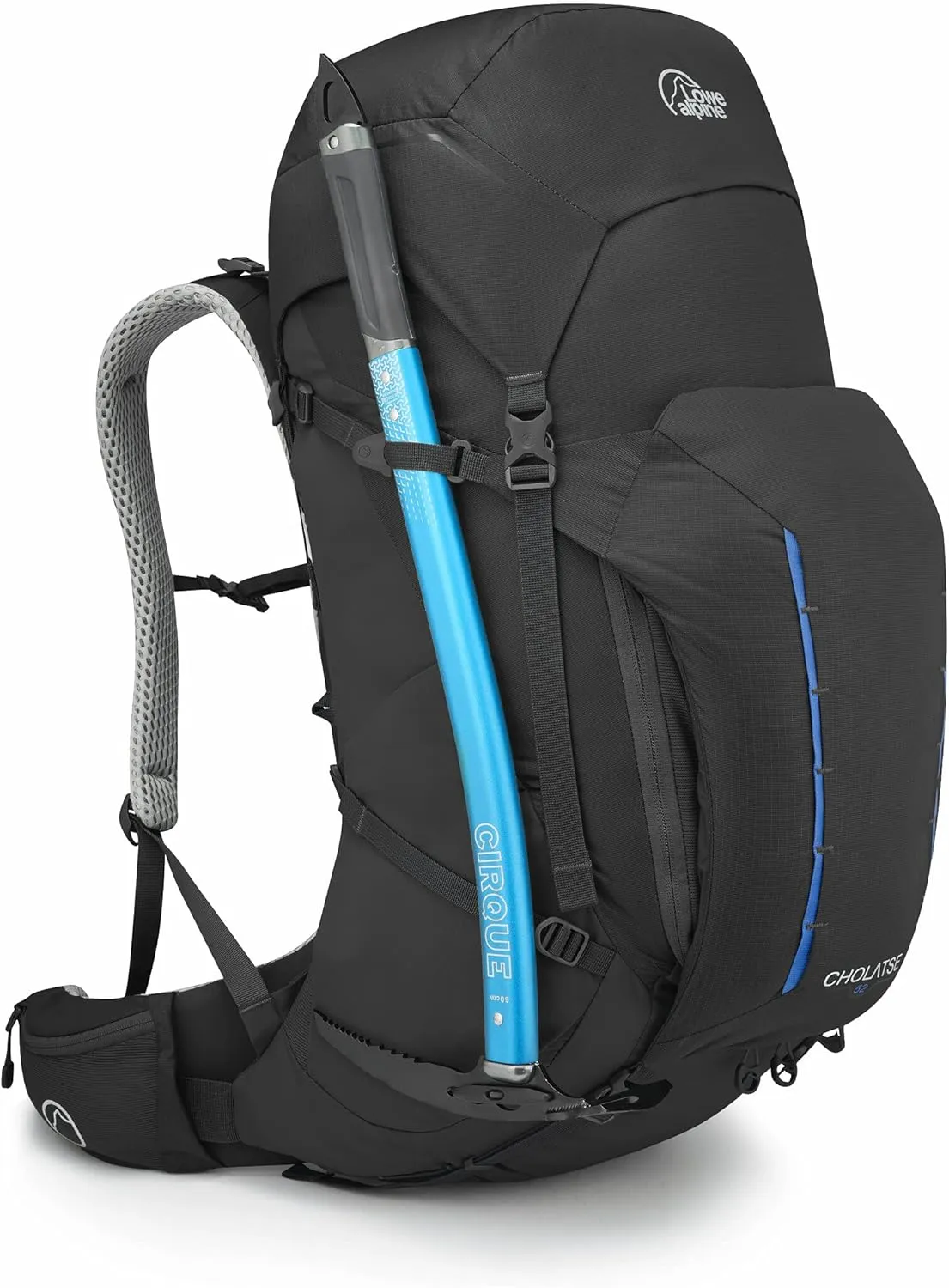 Lowe Alpine Cholatse Multi-Day Hiking Backpack, Cholatse 52:57 Liter, Medium, Black