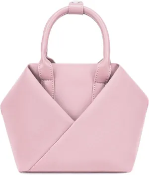 Lux & Nyx Small Origami Crossbody & Handbag - Black Ultra Satin Nylon - Daily and Travel Small Tote Bag with Crossbody Strap