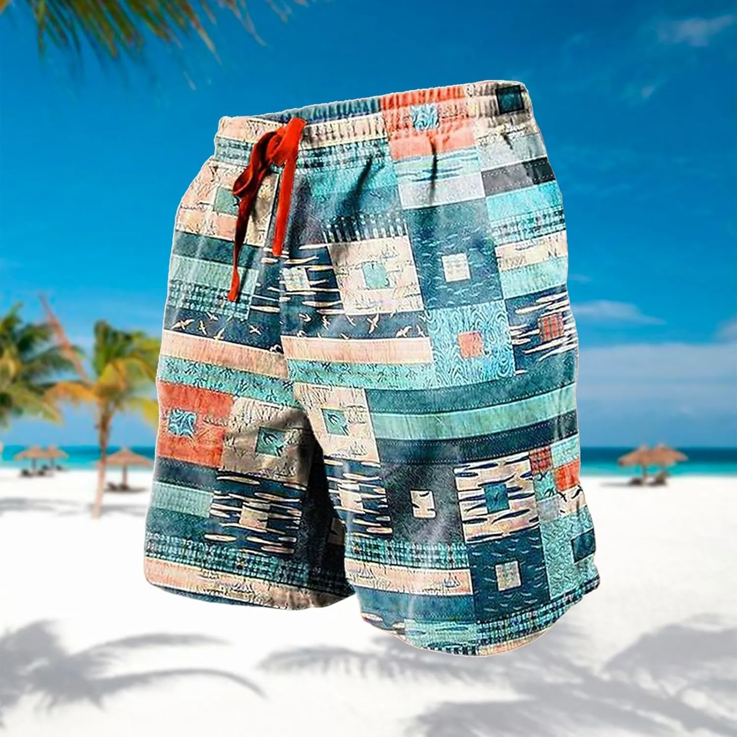 Man Clothes Leisure and Fitness Sports Plus Size Five Quick Drying Beach Pants Shorts Shorts Men No Mesh Swim Men