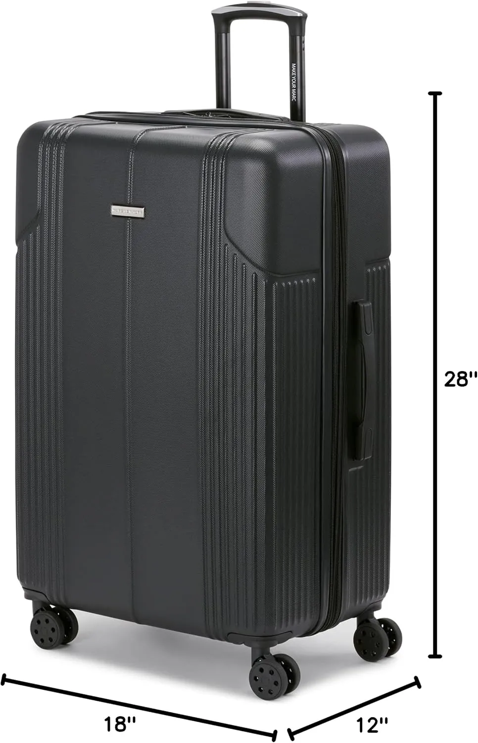 Marc New York Horizon 28" Upright Luggage, Black, Large