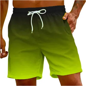 Men Draws Pants Color Casual Lace-up Fashion Beach Summer Shorts Men's Solid Men's Board Shorts Shorts Men Mens Swim